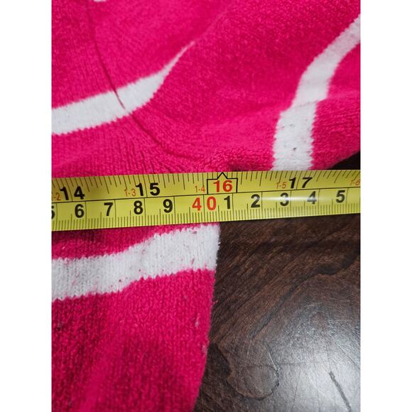 Vintage y2k Aeropostale Pink White Striped Hoodie Jacket Size L Women's - Picture 3 of 5